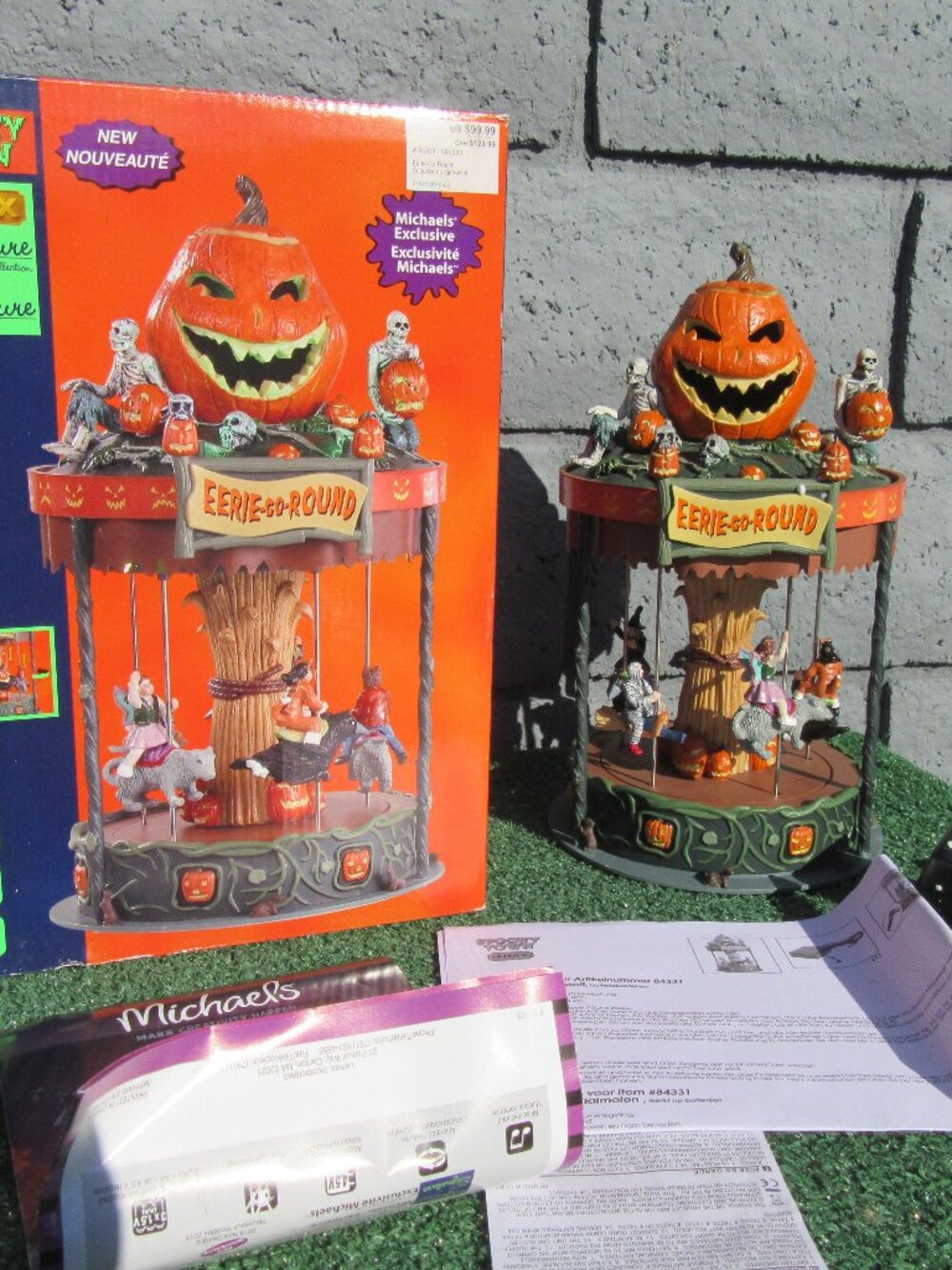 Lemax Spooky Town Eerie Go Round Halloween Village Carnival Ride 2018 #84331